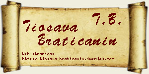 Tiosava Bratičanin vizit kartica